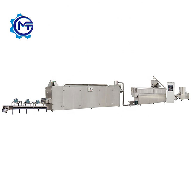 Fiber protein food processing line using wheat flour