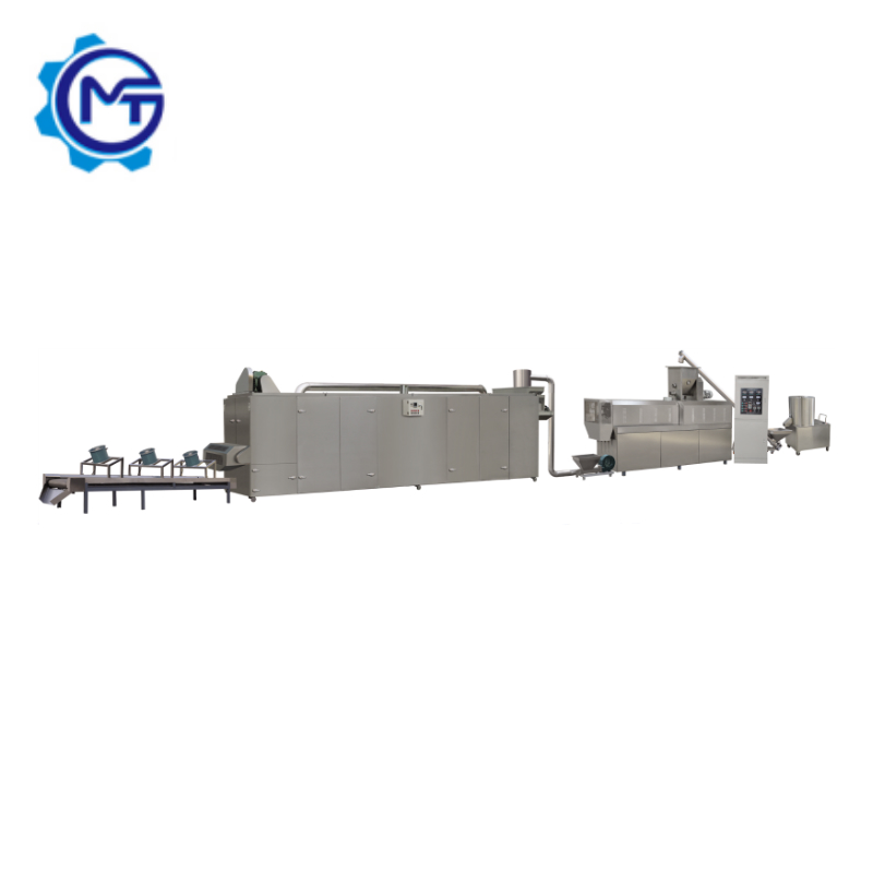 Fiber protein food processing line using soy meal